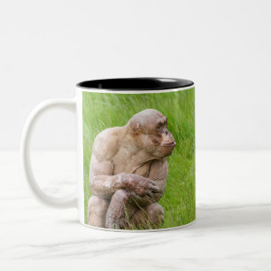 Caneca De Café Em Dois Tons Chimpanzé sem Cabelos
