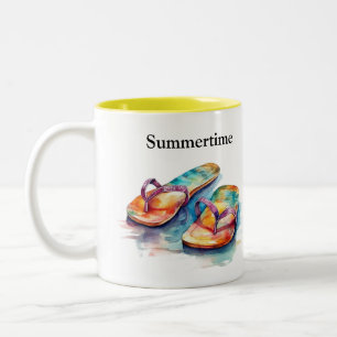 Caneca De Café Em Dois Tons Chinelos Rainbow Reef, personalizado