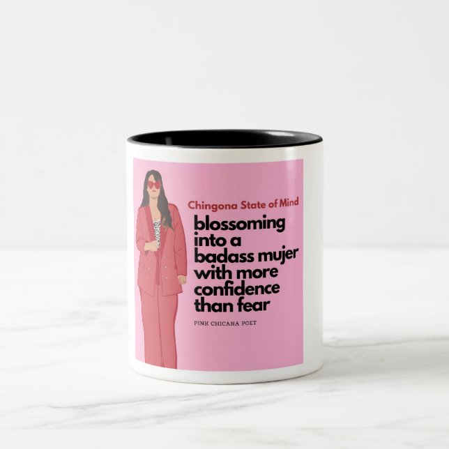 Caneca De Café Em Dois Tons Chingona State of Mind (Centro)