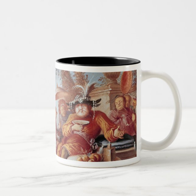 Caneca De Café Em Dois Tons Chinoiserie (Direita)