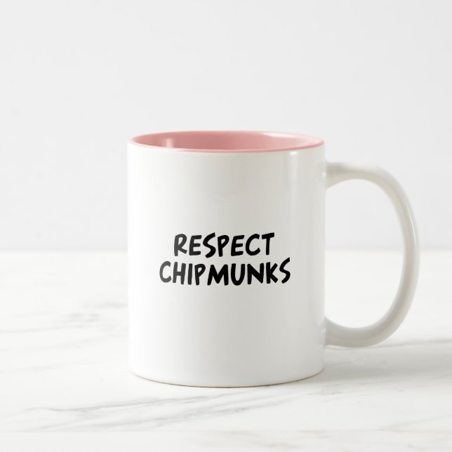 Caneca De Café Em Dois Tons Chipmunks do respeito (Direita)