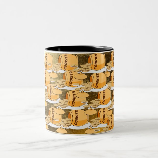 Caneca De Café Em Dois Tons Chocolate do frasco de biscoito da comida da (Centro)
