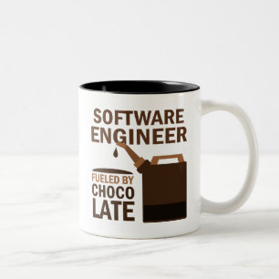 Caneca De Café Em Dois Tons Chocolate (engraçado) da Software Engineer