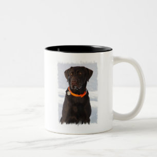 Caneca De Café Em Dois Tons Chocolate Labrador Coffee Mug