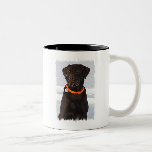 Caneca De Café Em Dois Tons Chocolate Labrador Coffee Mug (Direita)