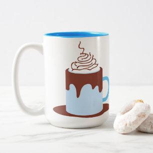 Caneca De Café Em Dois Tons Chocolate Quente