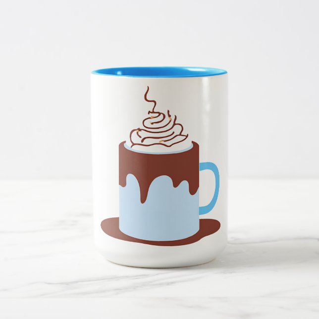 Caneca De Café Em Dois Tons Chocolate Quente (Centro)
