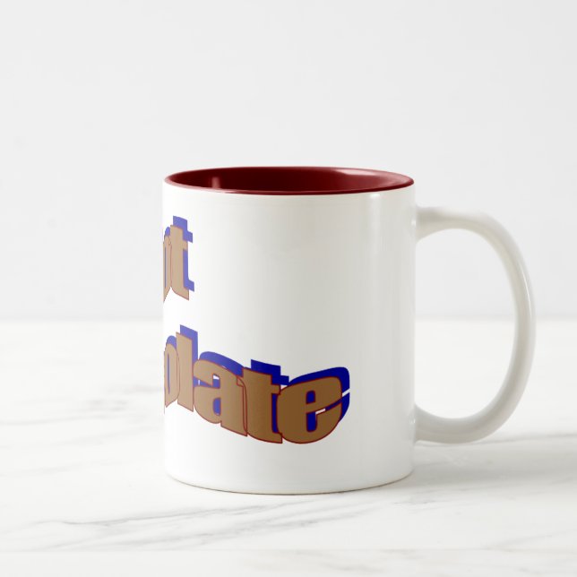 Caneca De Café Em Dois Tons Chocolate quente - Mmmm (Direita)