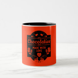 Caneca De Café Em Dois Tons Chocolatier