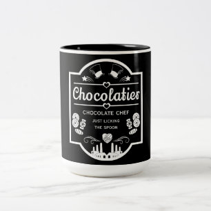 Caneca De Café Em Dois Tons Chocolatier
