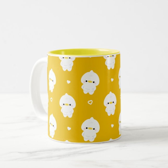 Caneca De Café Em Dois Tons Chonky Duck (Frente Esquerda)
