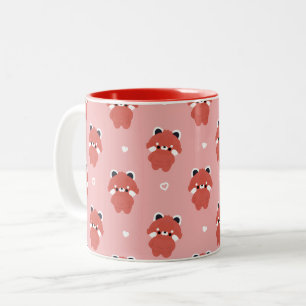 Caneca De Café Em Dois Tons Chonky Red Panda