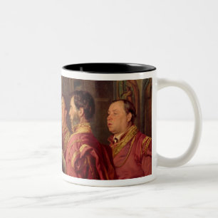 Caneca De Café Em Dois Tons Choristers na igreja, 1870