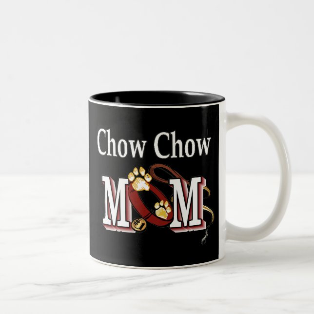 Caneca De Café Em Dois Tons Chow Chow Mãe Mug (Direita)