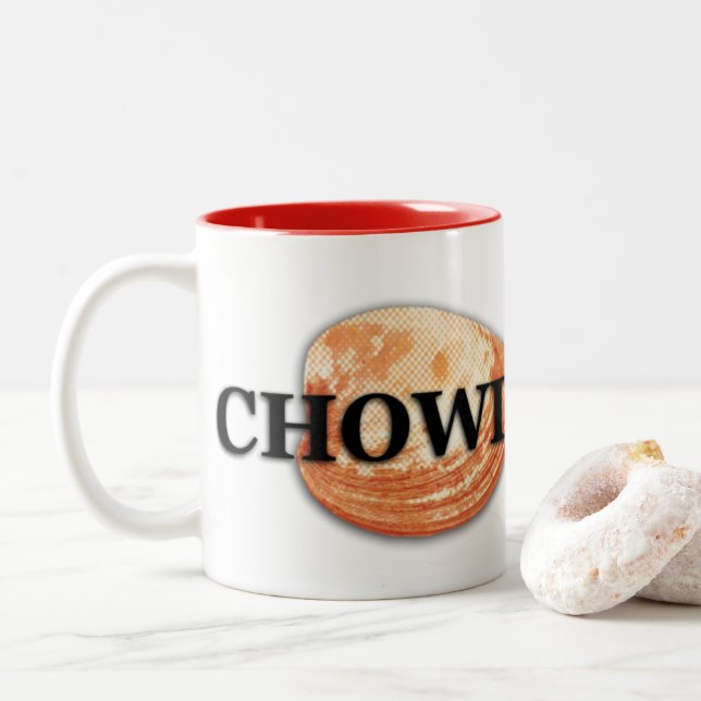 Caneca De Café Em Dois Tons Chowda Mug (Com Donut)