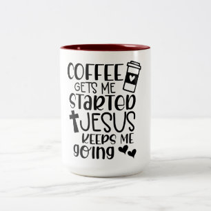 Caneca De Café Em Dois Tons Christian Coffee Mug
