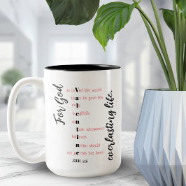 Caneca De Café Em Dois Tons Christian Valentine Day Personalizado Presente Rom