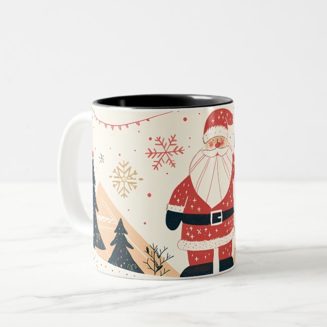 Caneca De Café Em Dois Tons  Christmas (Frente Esquerda)
