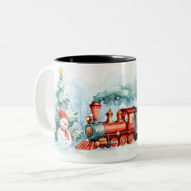 Caneca De Café Em Dois Tons  Christmas (Frente Esquerda)