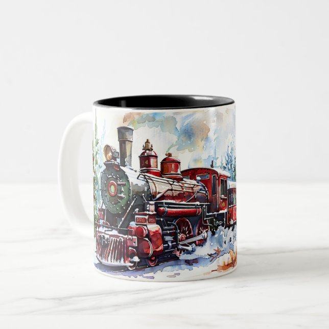 Caneca De Café Em Dois Tons  Christmas (Frente Esquerda)