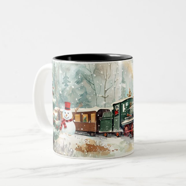 Caneca De Café Em Dois Tons  Christmas (Frente Esquerda)