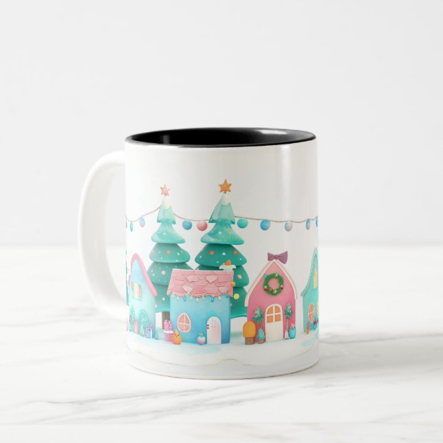 Caneca De Café Em Dois Tons  Christmas (Frente Esquerda)