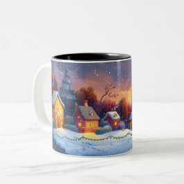 Caneca De Café Em Dois Tons  Christmas