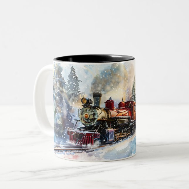 Caneca De Café Em Dois Tons  Christmas (Frente Esquerda)