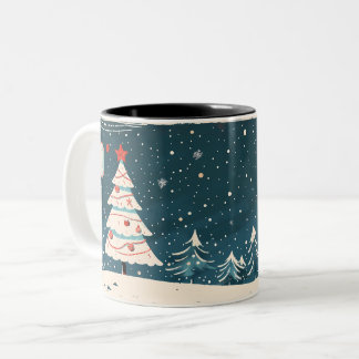 Caneca De Café Em Dois Tons Christmas