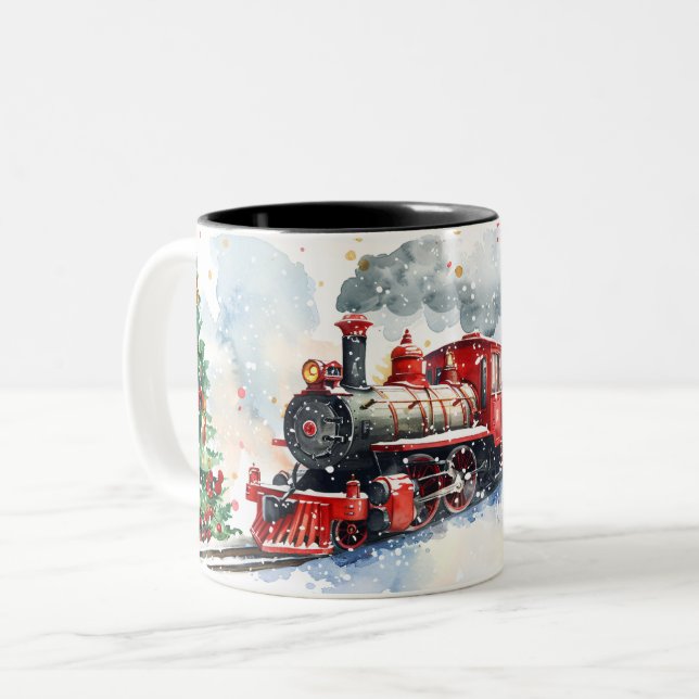 Caneca De Café Em Dois Tons  Christmas (Frente Esquerda)