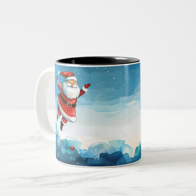 Caneca De Café Em Dois Tons  Christmas (Frente Esquerda)
