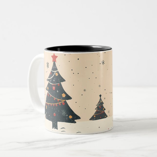 Caneca De Café Em Dois Tons  Christmas (Frente Esquerda)