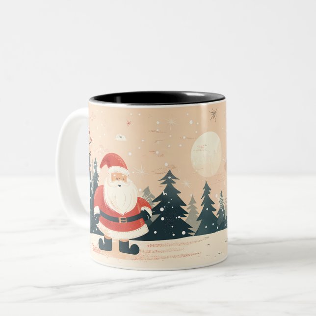 Caneca De Café Em Dois Tons  Christmas (Frente Esquerda)