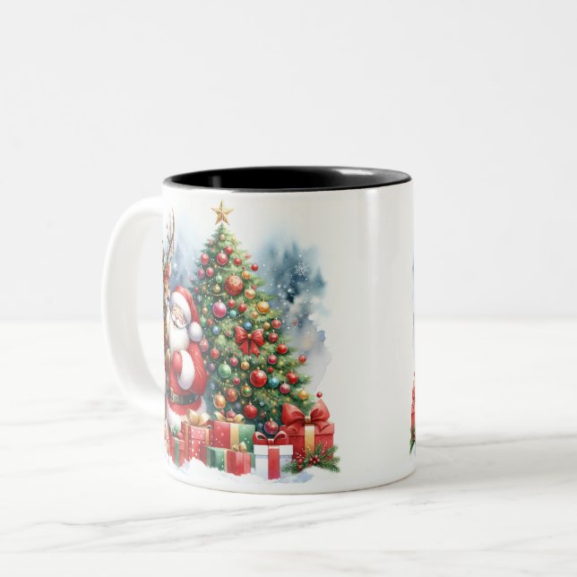 Caneca De Café Em Dois Tons  Christmas (Frente Esquerda)