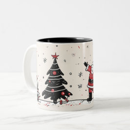 Caneca De Café Em Dois Tons  Christmas