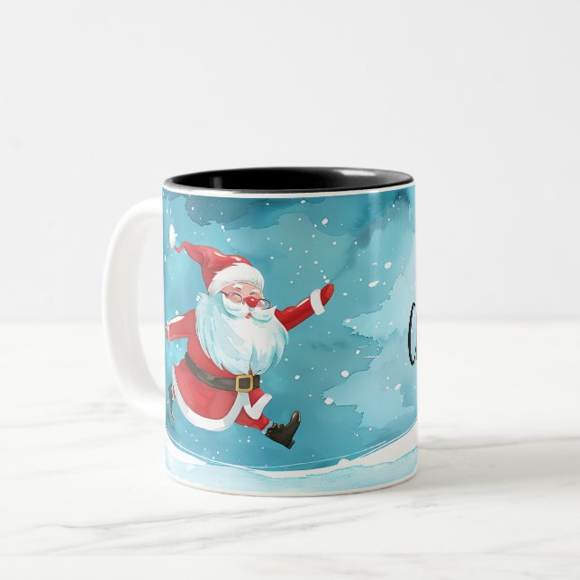 Caneca De Café Em Dois Tons  Christmas (Frente Esquerda)