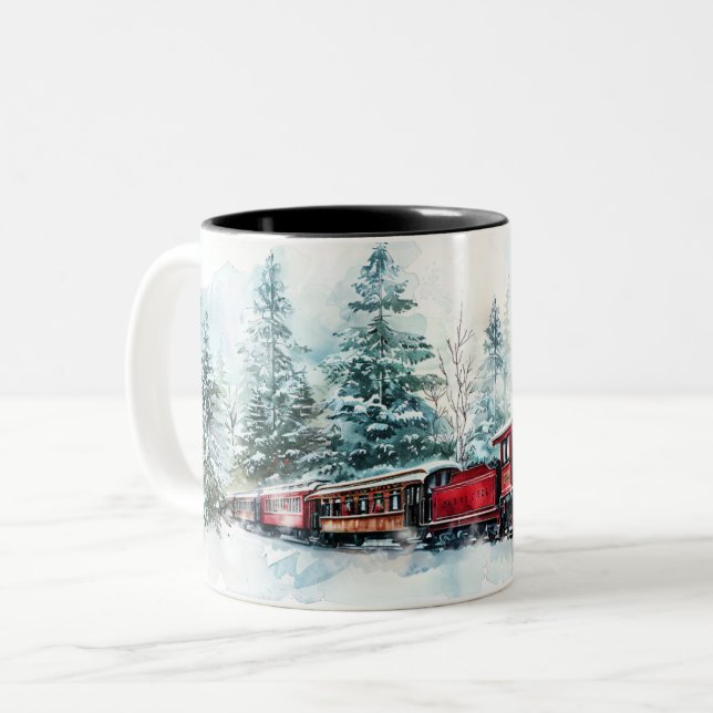 Caneca De Café Em Dois Tons  Christmas (Frente Esquerda)