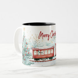 Caneca De Café Em Dois Tons  Christmas