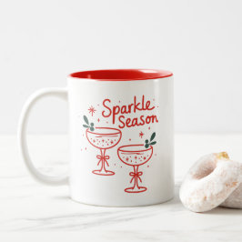 Caneca De Café Em Dois Tons Christmas Cocktails Sparkle Season