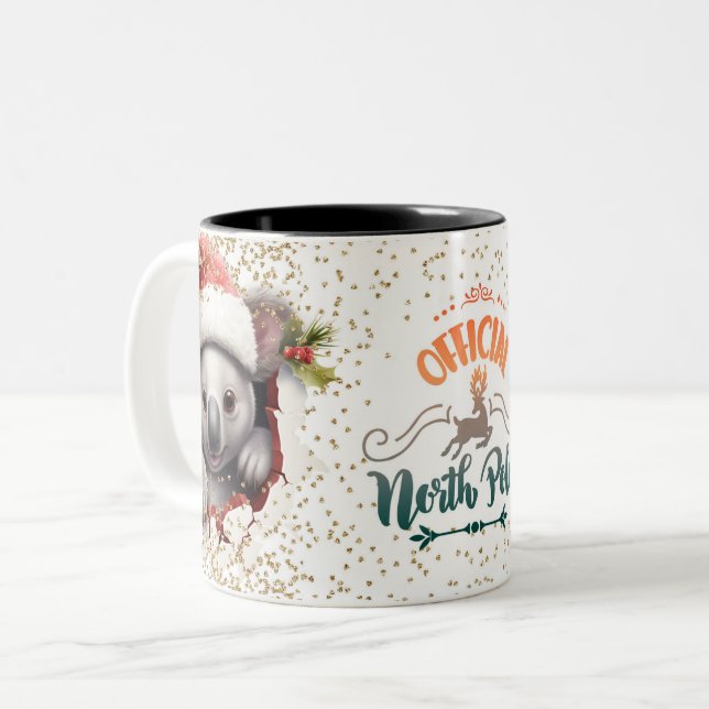 Caneca De Café Em Dois Tons Christmas Mugs | Merry Christmas Mug | Christmas (Frente Esquerda)