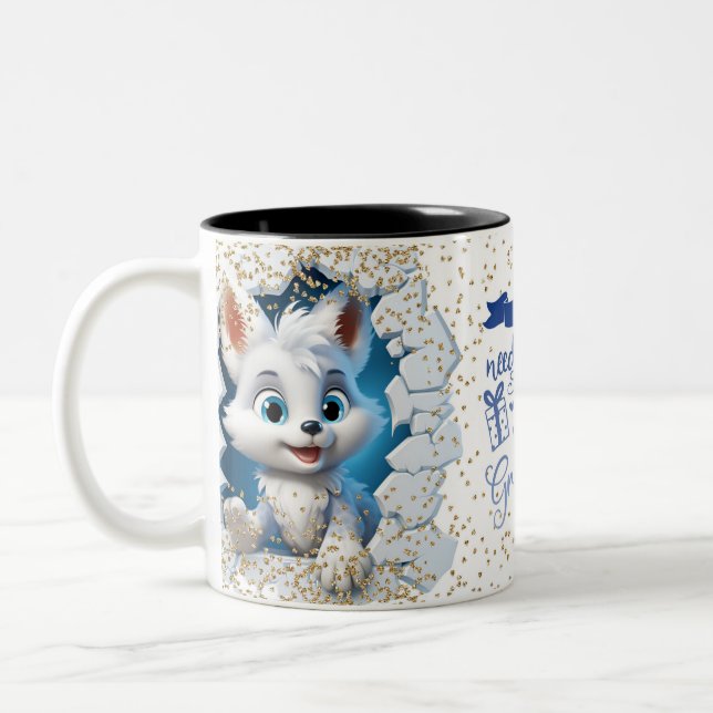 Caneca De Café Em Dois Tons Christmas Mugs | Merry Christmas Mug | Christmas (Esquerda)