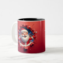 Christmas Santa Claus 3D Mugs| Merry Christmas Mug