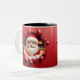 Caneca De Café Em Dois Tons Christmas Santa Claus 3D Mugs| Merry Christmas Mug