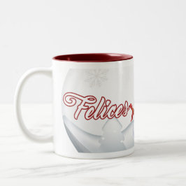 Caneca De Café Em Dois Tons Christmas Snowball Mug
