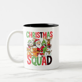 Caneca De Café Em Dois Tons Christmas Squad Santa Family Matching Xmas