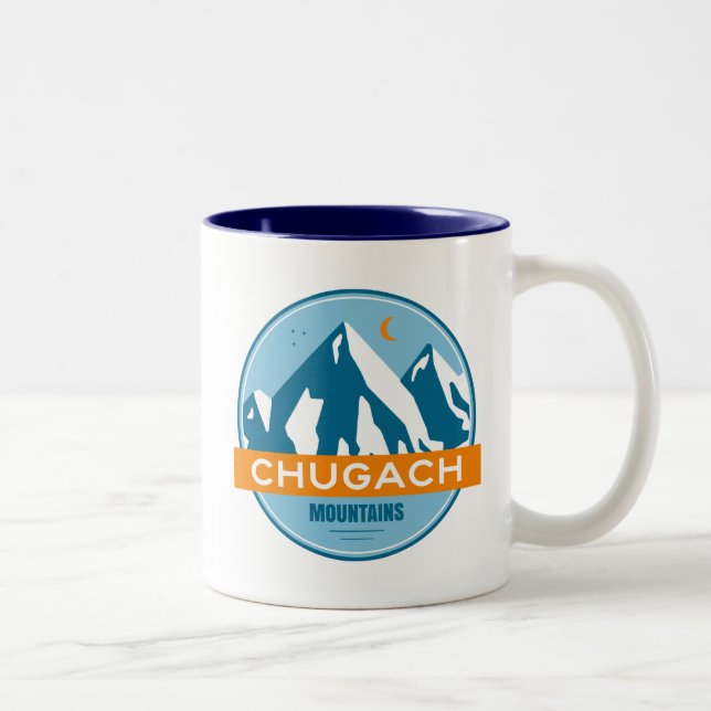 Caneca De Café Em Dois Tons Chugach Mountain Alaska (Direita)