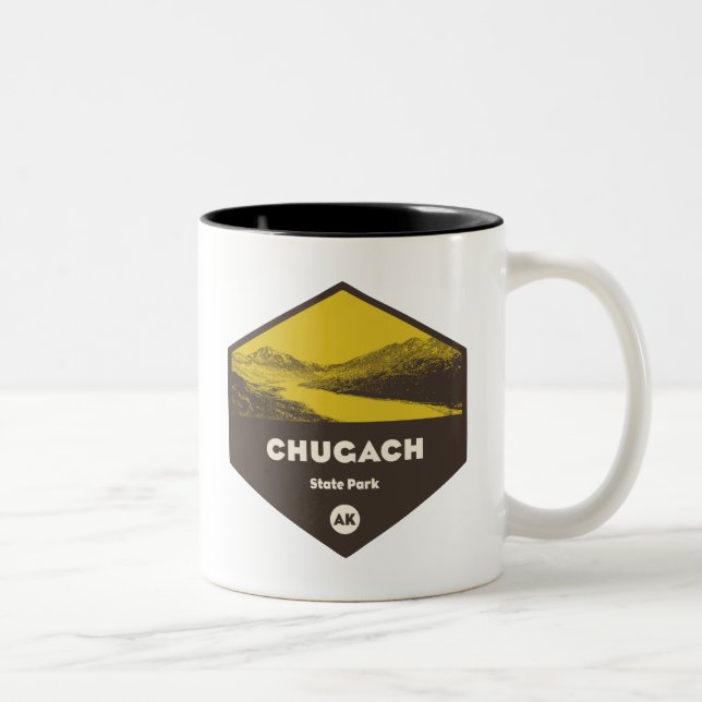 Caneca De Café Em Dois Tons Chugach State Park, Alasca (Direita)