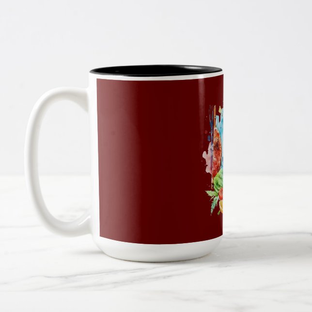 Caneca De Café Em Dois Tons CHURRASCO e grelha (Esquerda)