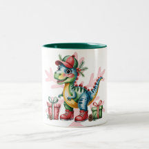 Chuva de Bebê Menino com Dinossauro Azul de Natal
