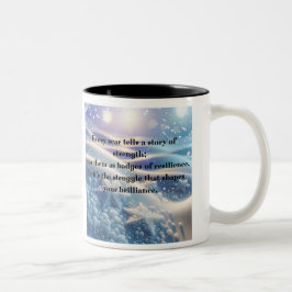 Caneca De Café Em Dois Tons Cicatrizes em Cicatrizes - Arte de Afirmação de Re